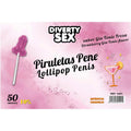 50 Piruletas Forma de Pene Gin Tonic 10% Alcohol