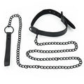 Collar con Correa Negro Mate