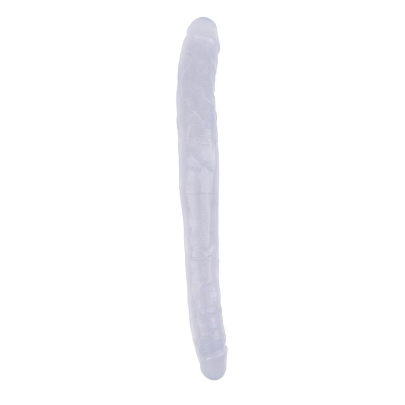 Dildo doble 17.8 - 45cm Transparente