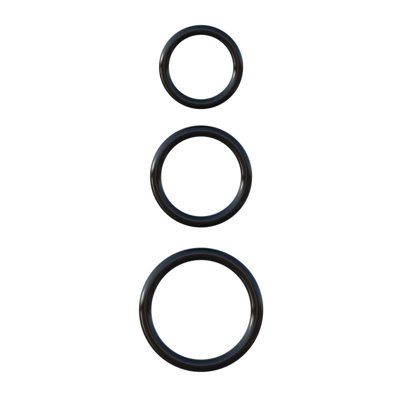 Fantasy C-Ringz Set de 3 Anillos de Silicona Color Negro