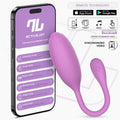 Logan Huevo Vibrador con APP Silicona Unibody Púrpura