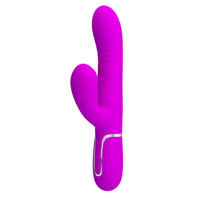 Mariana Vibrador 4en1 Silicona Fucsia
